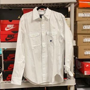 New Abercrombie long sleeve - white L